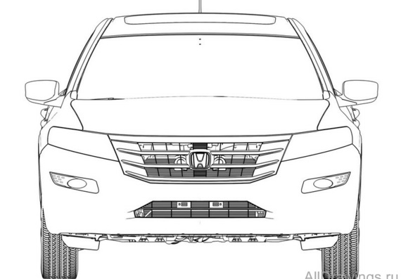 Honda Accord Crosstour (2010) - drawings (drawings) of the car